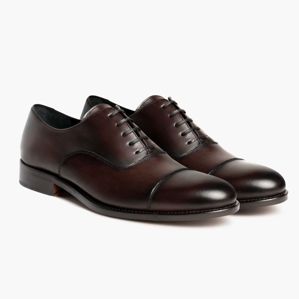 Illustrative example of mens dark brown dress shoes from Google Search