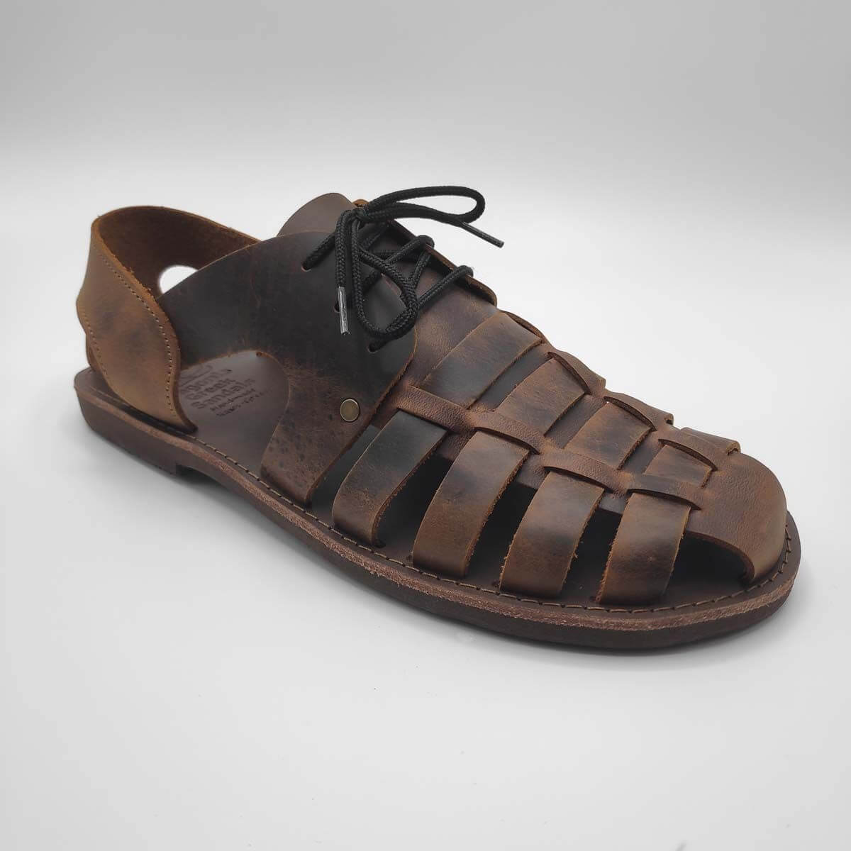 Illustrative example of mens leather dress sandals from Google Search