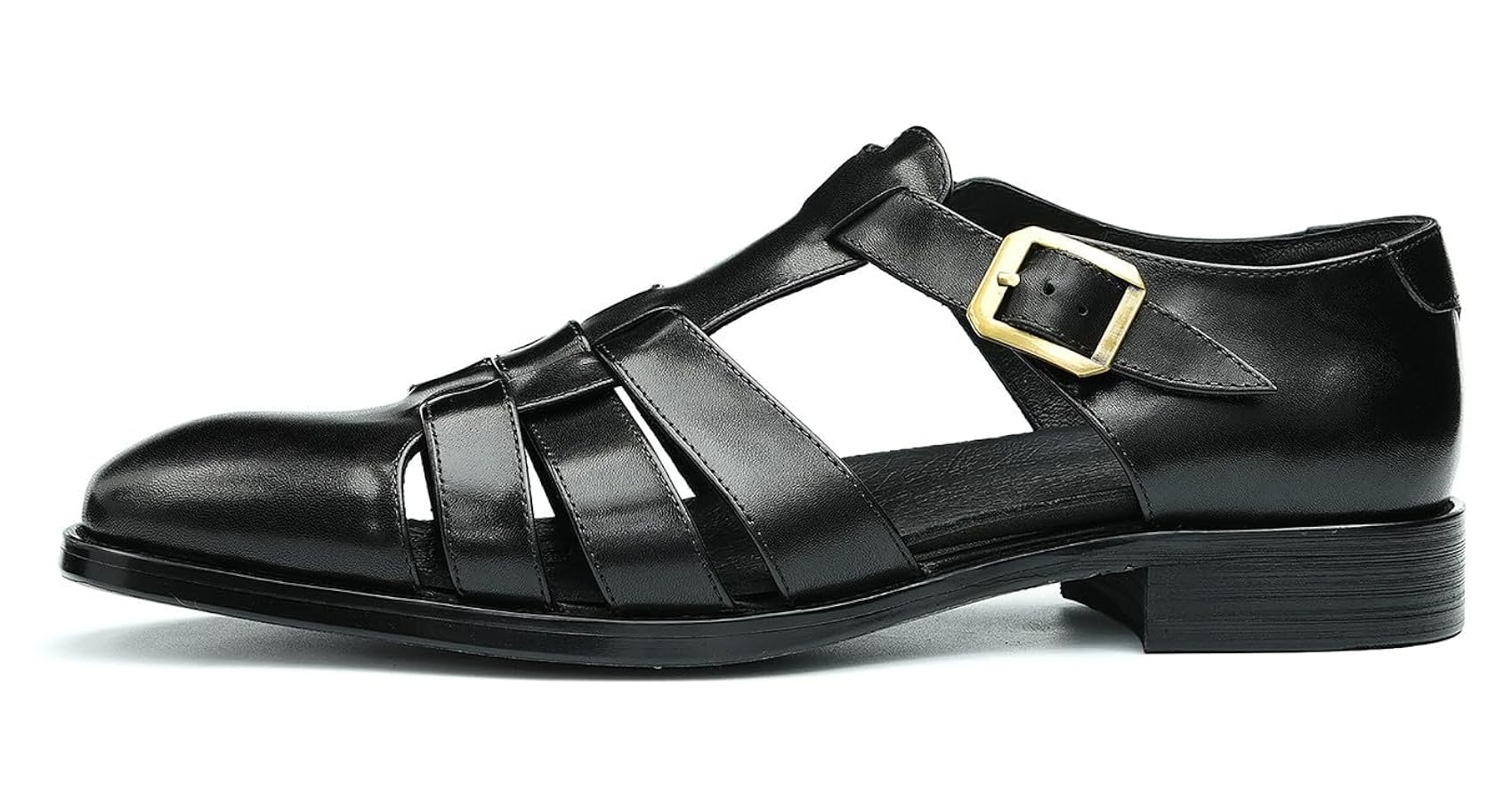 Illustrative example of mens leather dress sandals from Google Search