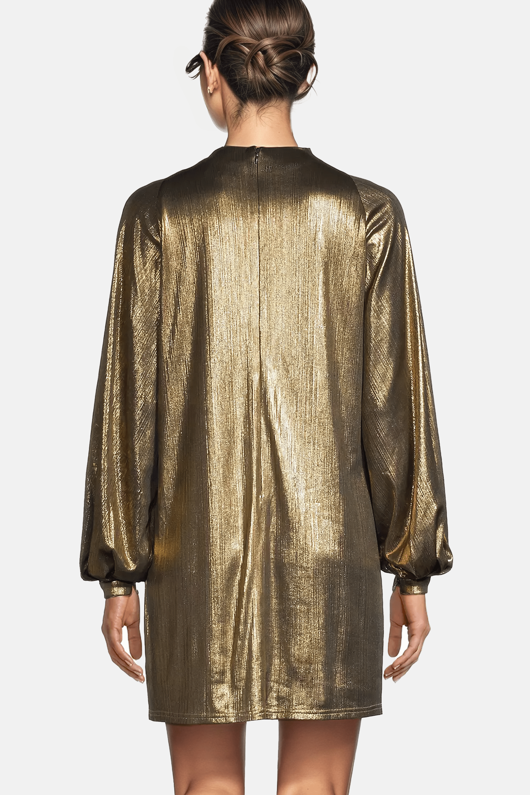 Illustrative example of metallic mini dress from Google Search