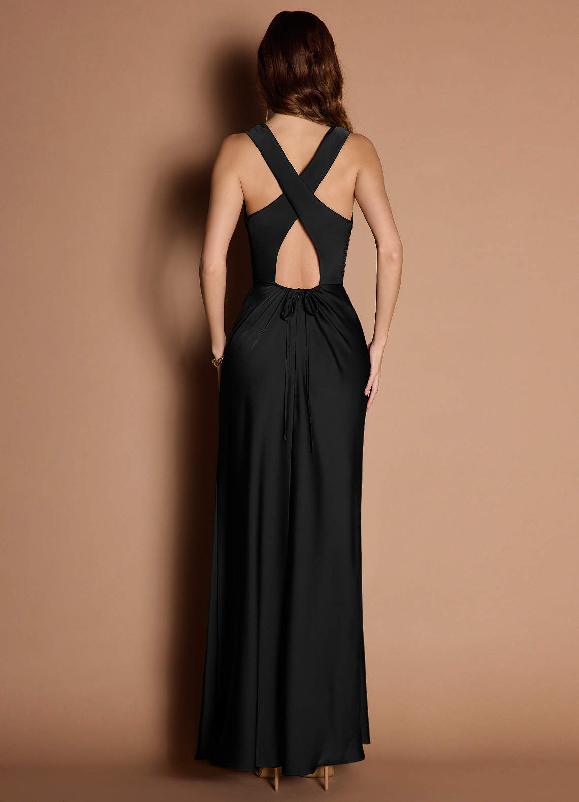 Illustrative example of open back black dress from Google Search