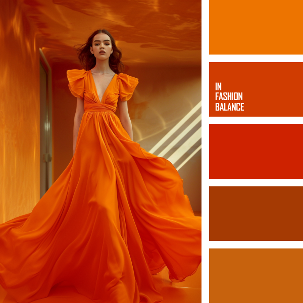 Illustrative example of orange colour dress from Google Search