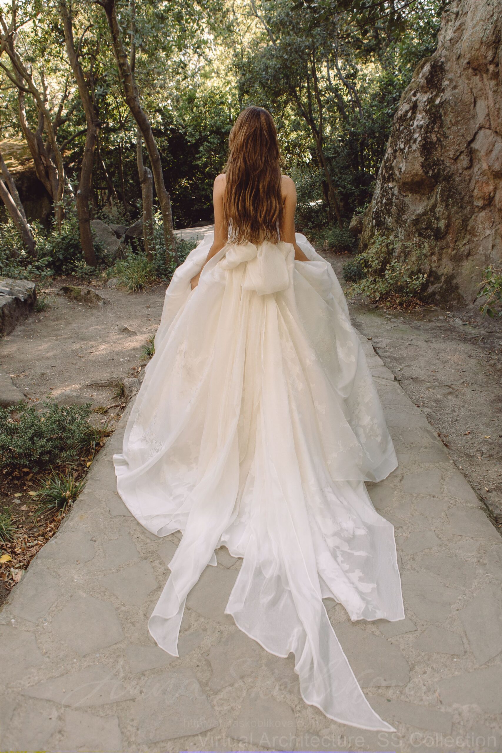 Illustrative example of organza wedding dress from Google Search