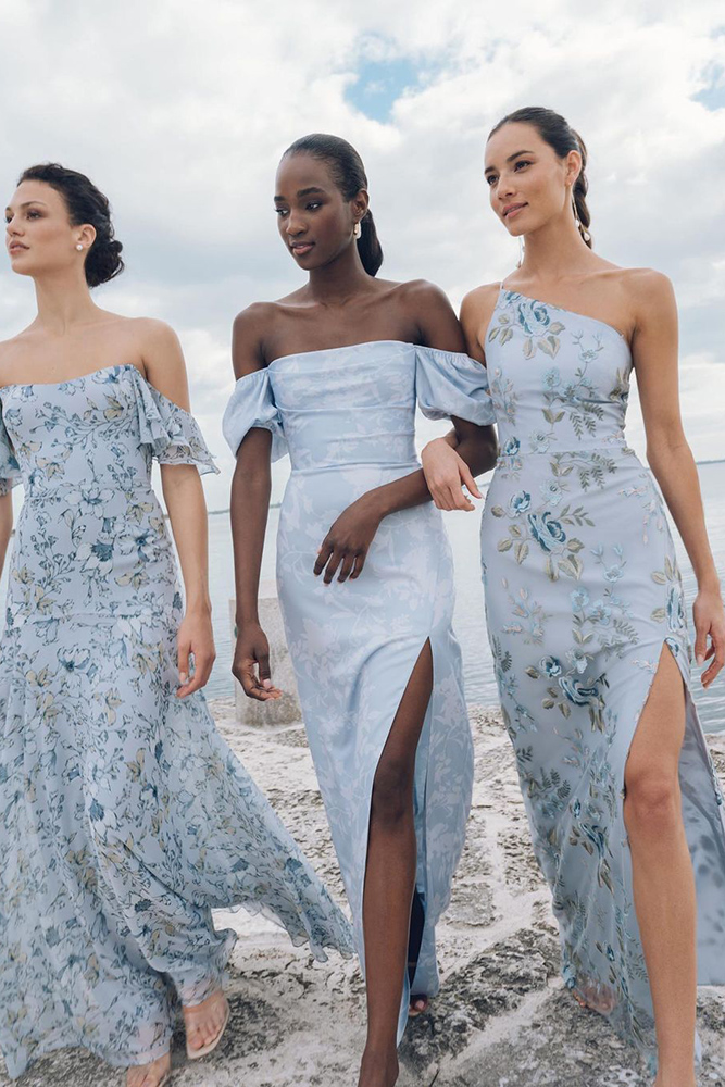 Illustrative example of pale blue dresses for weddings from Google Search