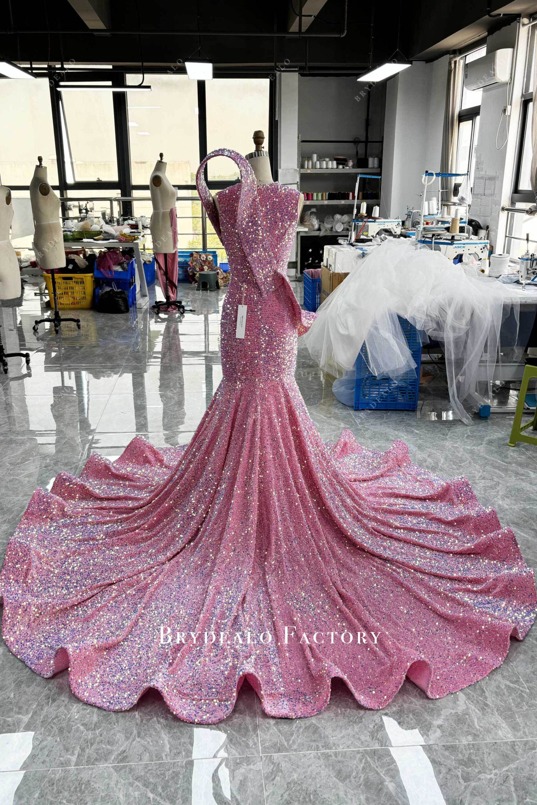 Illustrative example of pink glitter dress from Google Search