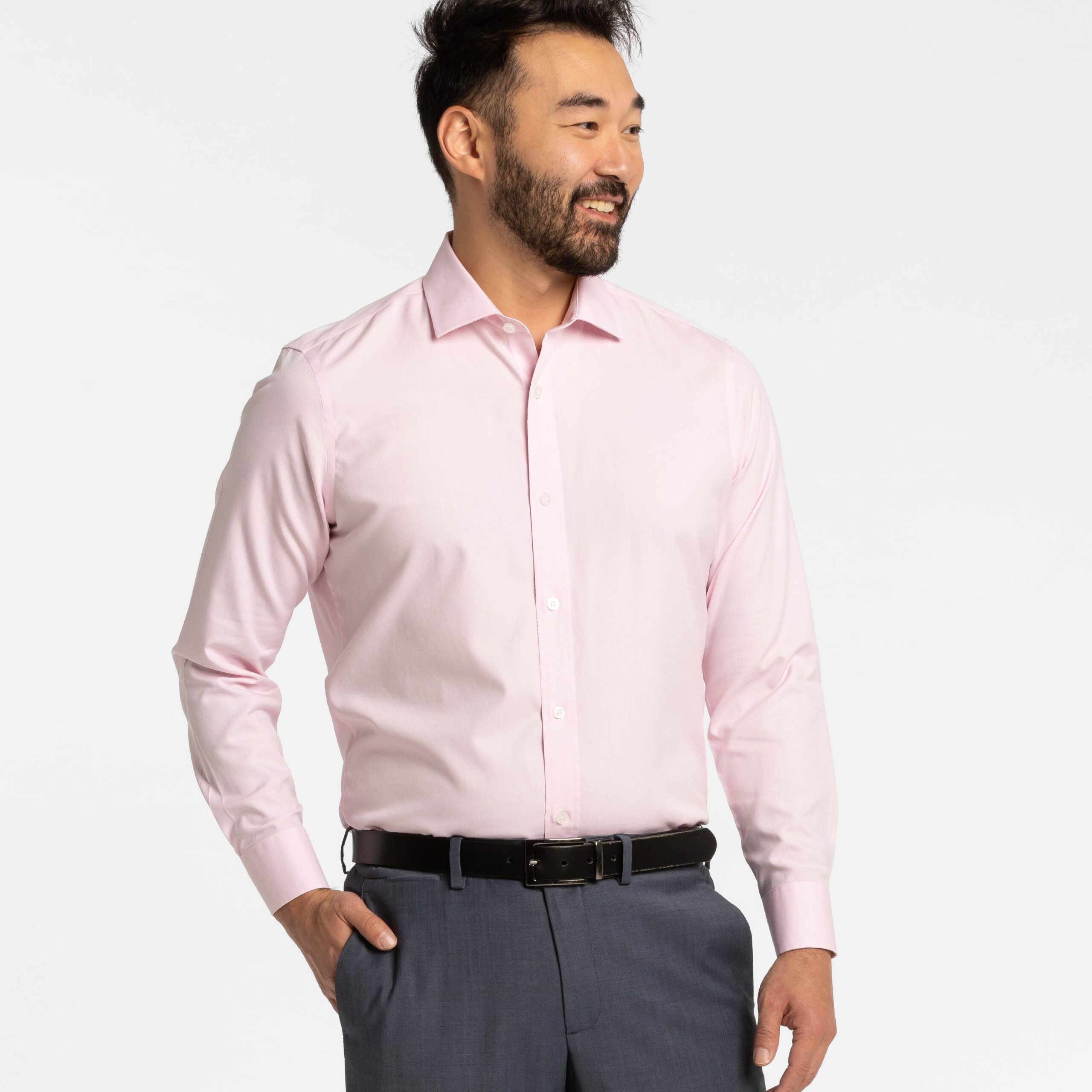 Illustrative example of pink shirt dress men from Google Search