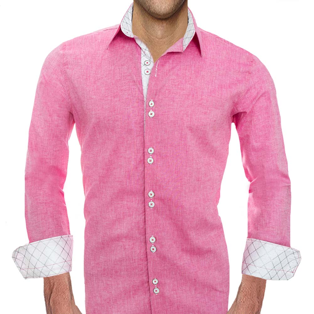 Illustrative example of pink shirt dress men from Google Search