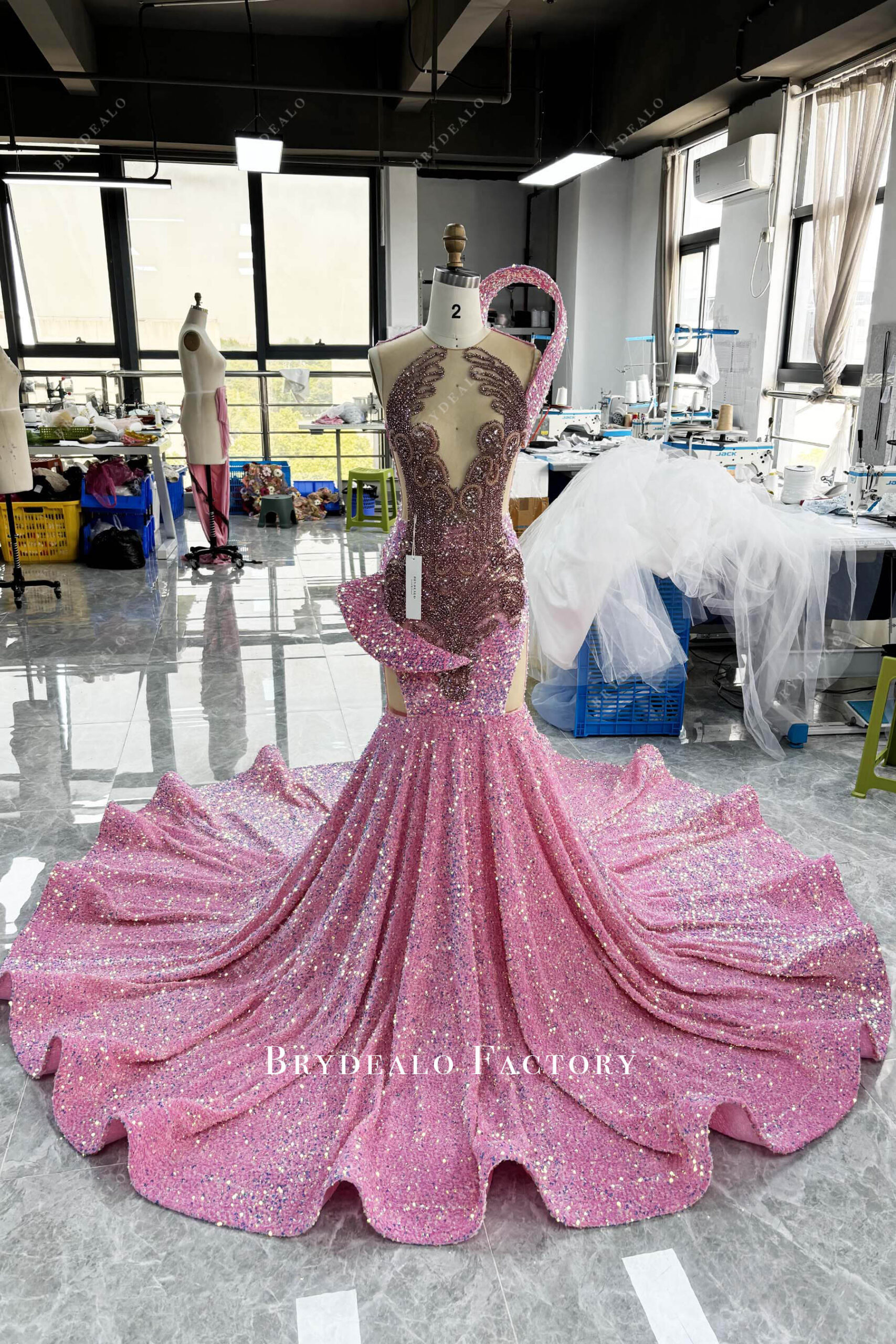 Illustrative example of pink sparkle dress from Google Search