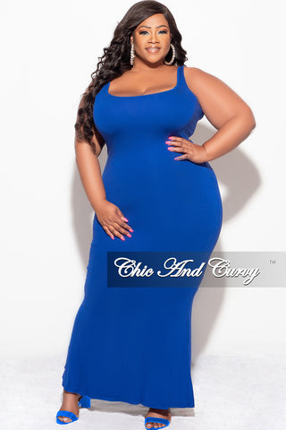 Illustrative example of plus size blue dress from Google Search