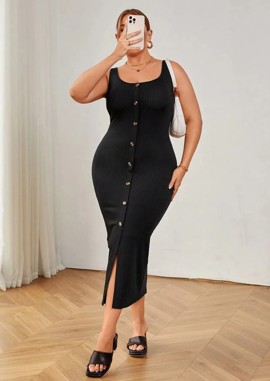Illustrative example of plus size bodycon dress from Google Search