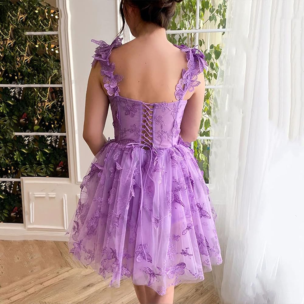 Illustrative example of purple hoco dresses from Google Search