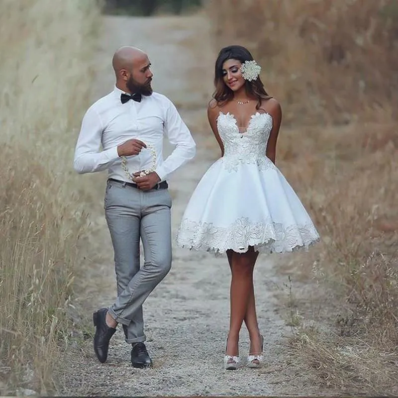 Illustrative example of reception dress for bride short from Google Search