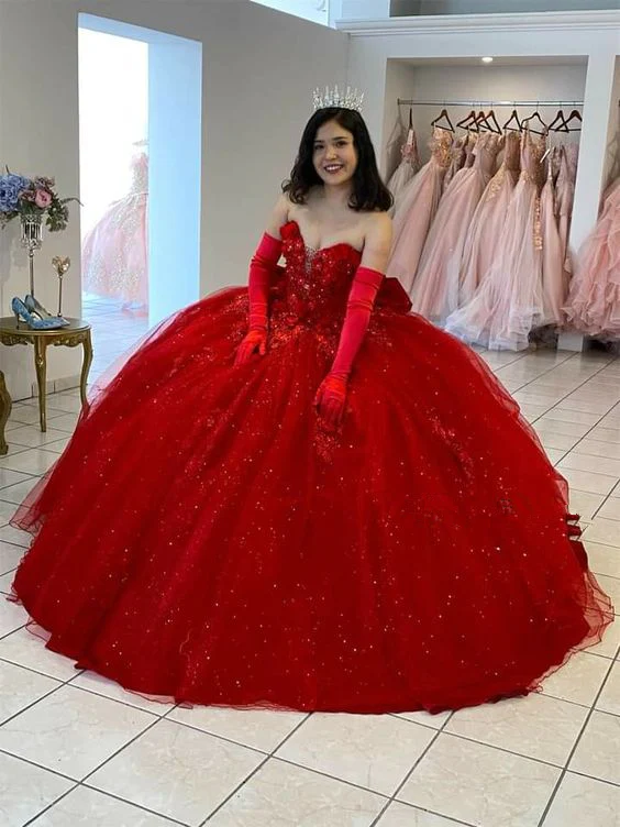 Illustrative example of red xv dresses from Google Search