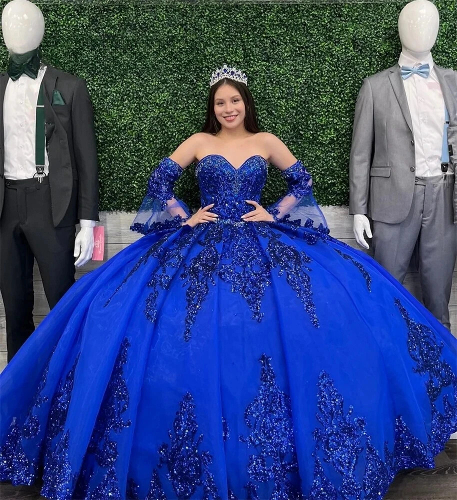 Illustrative example of royal blue quince dress from Google Search