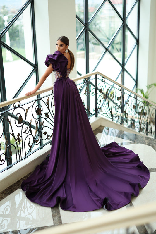 Illustrative example of royal purple dress from Google Search