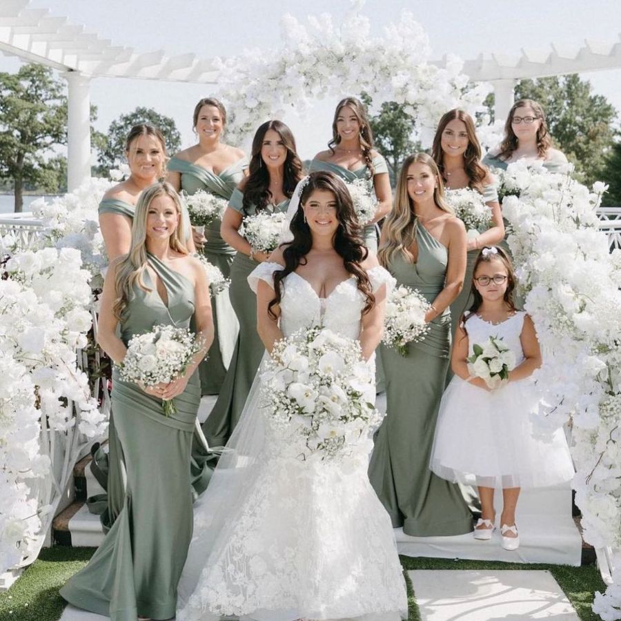 Illustrative example of sage color dress from Google Search