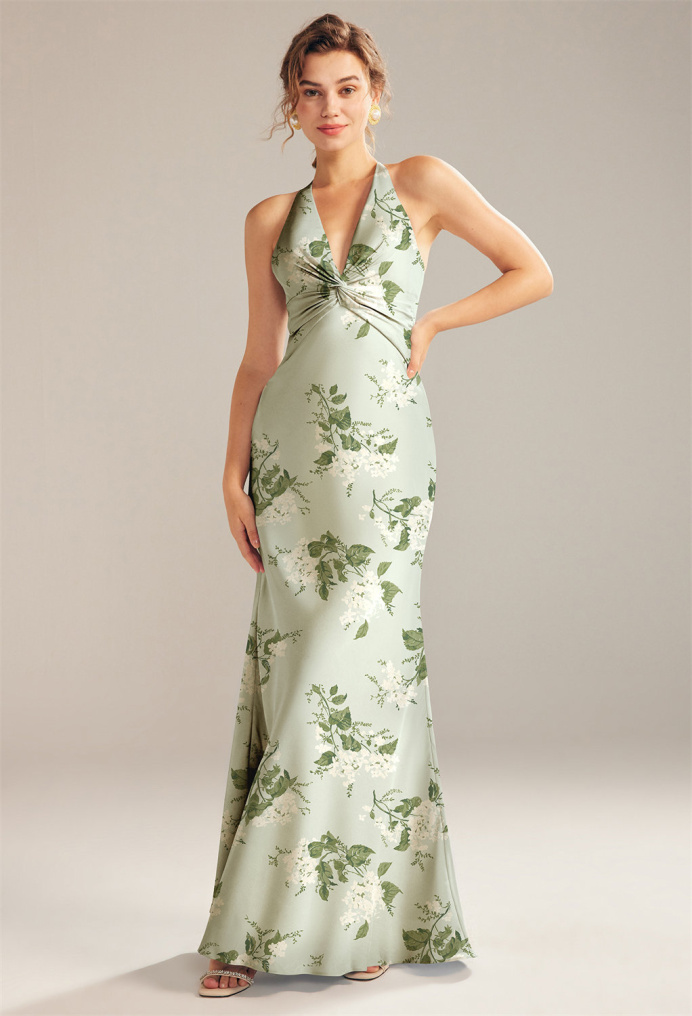 Illustrative example of sage green floral dress from Google Search