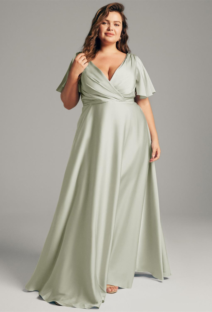 Illustrative example of sage green plus size dress from Google Search