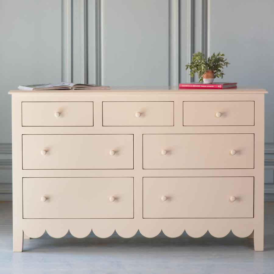 Illustrative example of scalloped dresser from Google Search