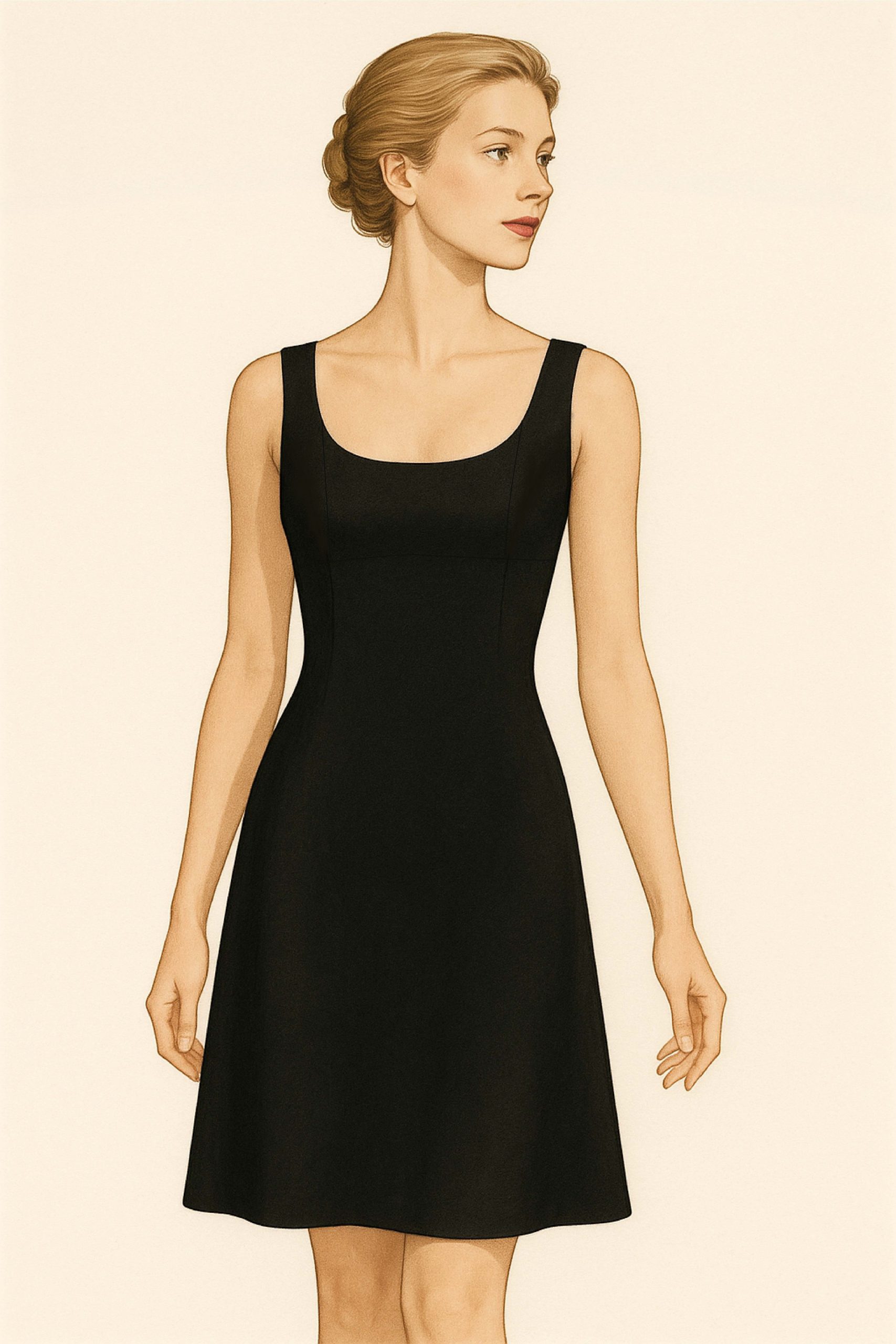 Illustrative example of scoop neckline dress from Google Search
