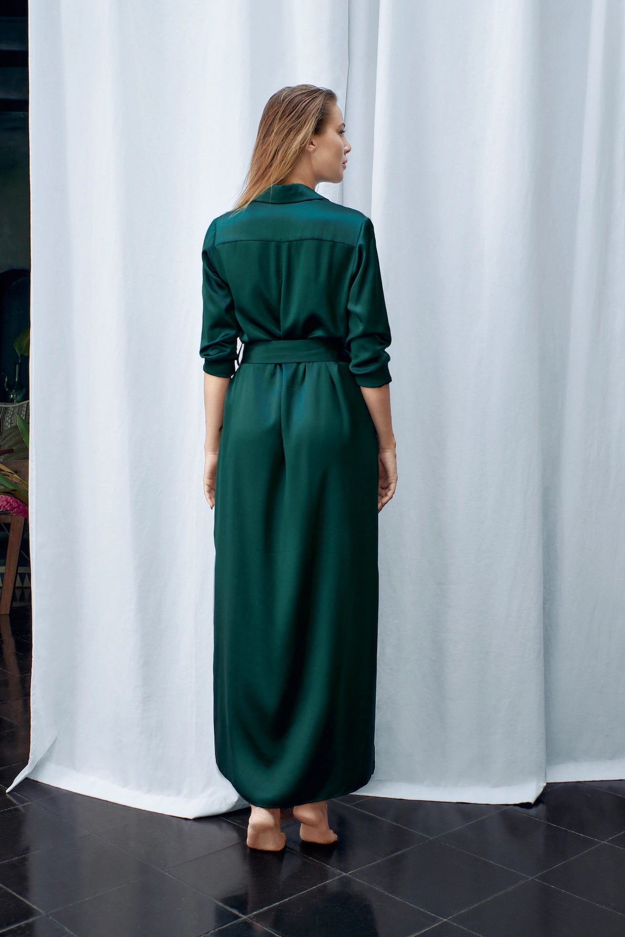 Illustrative example of silk shirt dress from Google Search